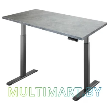 Стол для работы стоя ErgoSmart Electric Desk 1360x800x36 мм (бетон Чикаго светло-серый/черный)